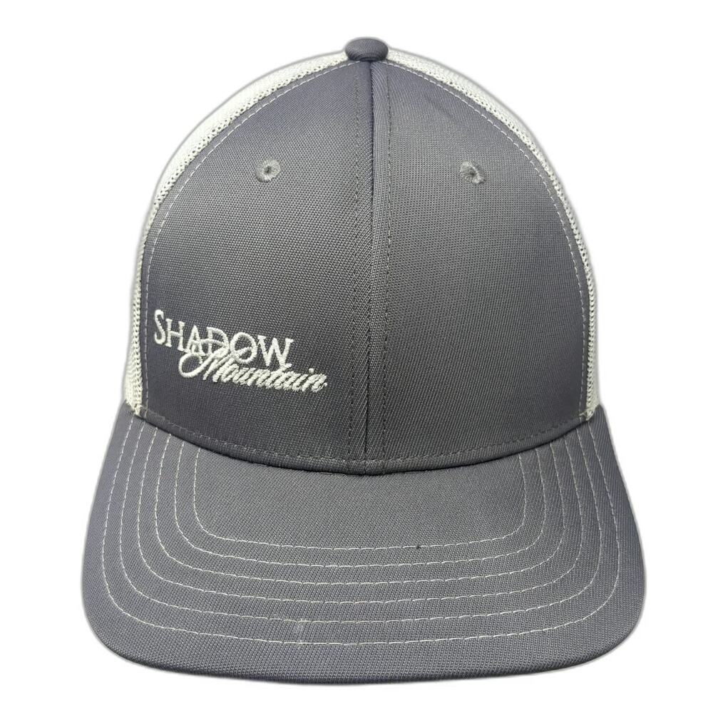 OC Sports Baseball Cap Gray M Shadow Mountain Mesh Stretch Fit Athletic Hat
